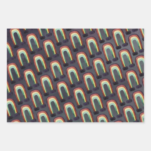 Okkultisierter Sonnenplanet und Regenbogen Geschenkpapier Set (Vorderseite 2)