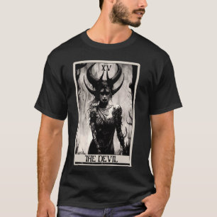 Okkultistische Dunkle Kunst Horror The Devil Tarot T-Shirt