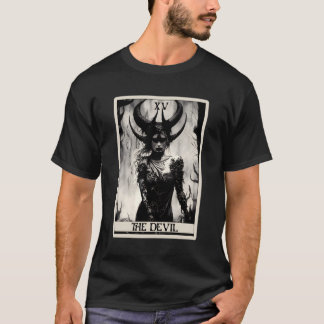 Okkultistische Dunkle Kunst Horror The Devil Tarot T-Shirt