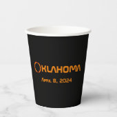Oklahoma 2024 Gesamtsolare Pappbecher (Vorderseite)