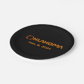 Oklahoma 2024 Gesamtsolare Pappteller (Schrägansicht)