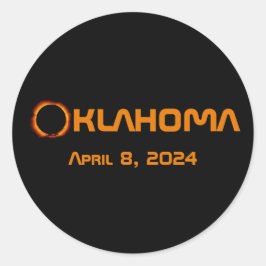 Oklahoma 2024 Gesamtsolare Runder Aufkleber
