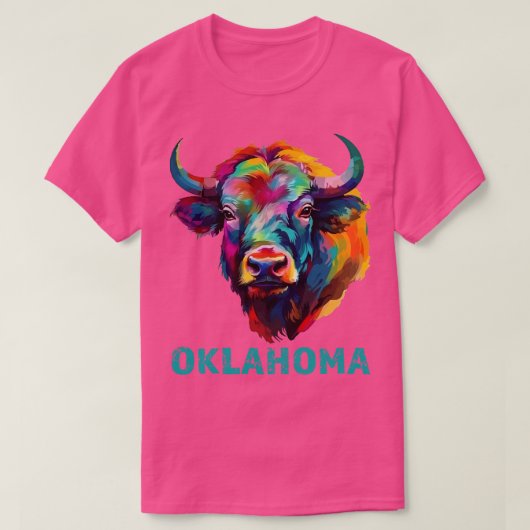 Oklahoma American Bison Lover Buffalo Souvenir T-Shirt (Design vorne)