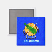 Oklahoma Anstrichfarbene Flaggenprodukte Magnet (Vorderseite/Rückseite)