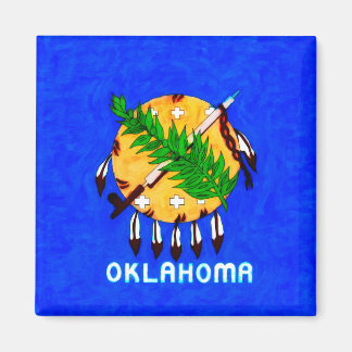 Oklahoma Anstrichfarbene Flaggenprodukte Magnet