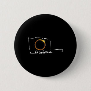 Oklahoma April 8 Total Solar Eclipse US Karte Insg Button