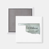 Oklahoma Aquarellmalerei Magnet (Vorderseite/Rückseite)