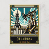 Oklahoma | Art Deco Postkarte (Vorderseite)