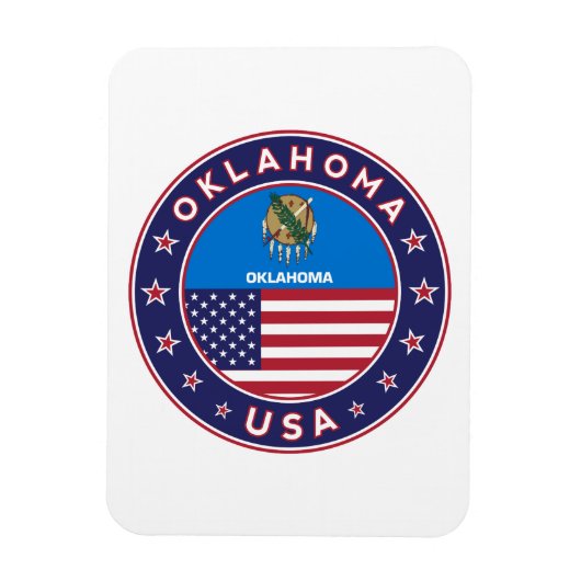 Oklahoma-Aufkleber, Telefongehäuse Magnet (Vertikal)