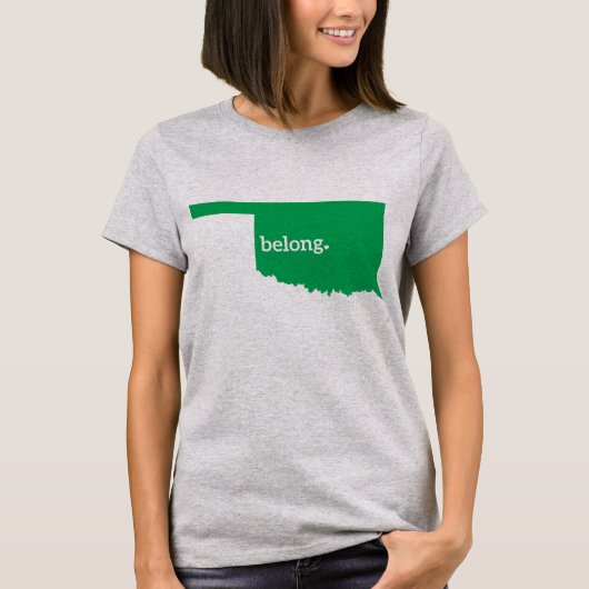 Oklahoma Belong Staaten Map T-Shirt (Vorderseite)