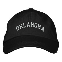 Oklahoma bestickt, verstellbar, schwarz bestickte kappe