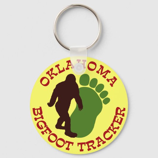 Oklahoma Bigfoot Tracker Schlüsselanhänger (Vorderseite)