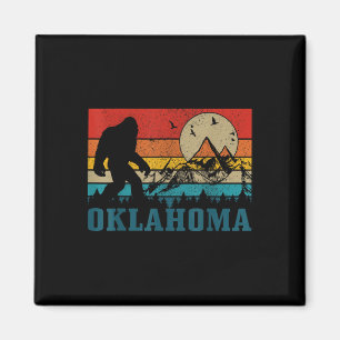 Oklahoma Bigfoot Vintage Berge Wandern Camping  Magnet