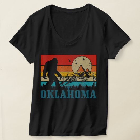Oklahoma Bigfoot Vintage Berge Wandern T-Shirt (Ablage )