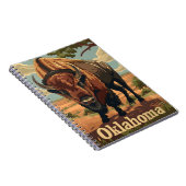 Oklahoma Bison Vintag Notizblock (Rechte Seite)