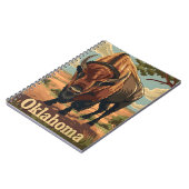 Oklahoma Bison Vintag Notizblock (Linke Seite)