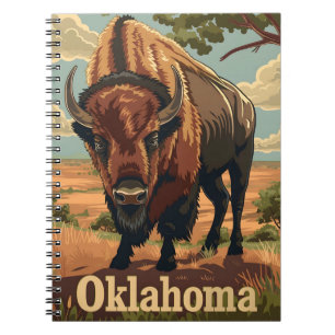 Oklahoma Bison Vintag Notizblock