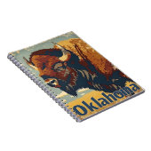 Oklahoma Bison Vintag Notizblock (Rechte Seite)