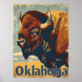 Oklahoma Bison Vintag Poster (Vorne)