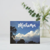 Oklahoma Blue Sky mit Wolken Postkarte (Stehend Vorderseite)