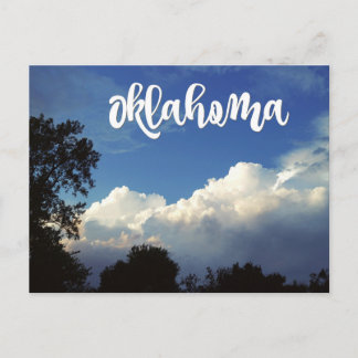 Oklahoma Blue Sky mit Wolken Postkarte