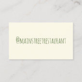 Oklahoma Chicken Friak Steak Restaurant Küche Visitenkarte (Rückseite)