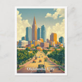 Oklahoma City Art Vintage Reisevorführung Postkarte (Vorderseite)