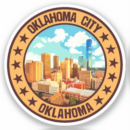 Oklahoma City Aufkleber (Vorderseite)