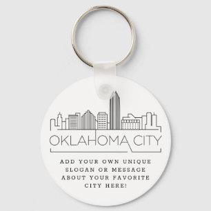 Oklahoma City  Benutzerdefinierter Slogan Schlüsselanhänger