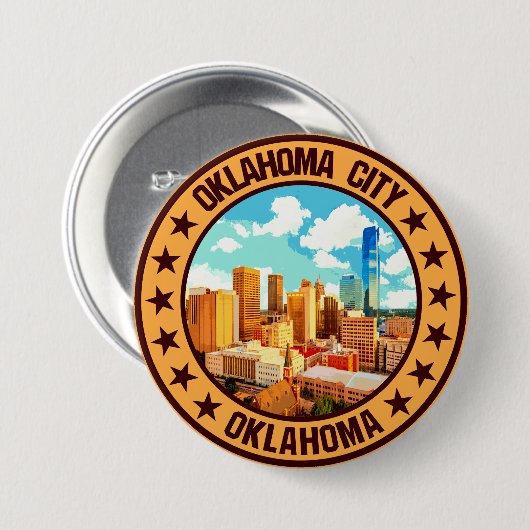 Oklahoma City Button (Vorne & Hinten)