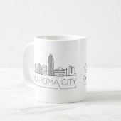 Oklahoma City| City Stylized Skyline Kaffeetasse (Vorderseite Links)