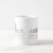 Oklahoma City| City Stylized Skyline Kaffeetasse (Mittel)