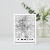 Oklahoma City Map Feiertagspostkarte (Stehend Vorderseite)