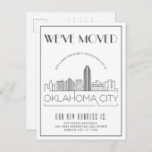 Oklahoma City Moderner Deko | Änderung der Anschri Ankündigungspostkarte (Vorne/Hinten)