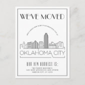 Oklahoma City Moderner Deko | Änderung der Anschri Ankündigungspostkarte (Vorderseite)