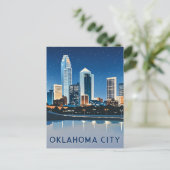 Oklahoma City Night View Postkarte (Stehend Vorderseite)