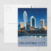 Oklahoma City Night View Postkarte (Vorne/Hinten)
