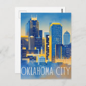 Oklahoma City Night View Postkarte (Vorne/Hinten)