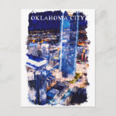 Oklahoma City Night View Postkarte (Vorderseite)