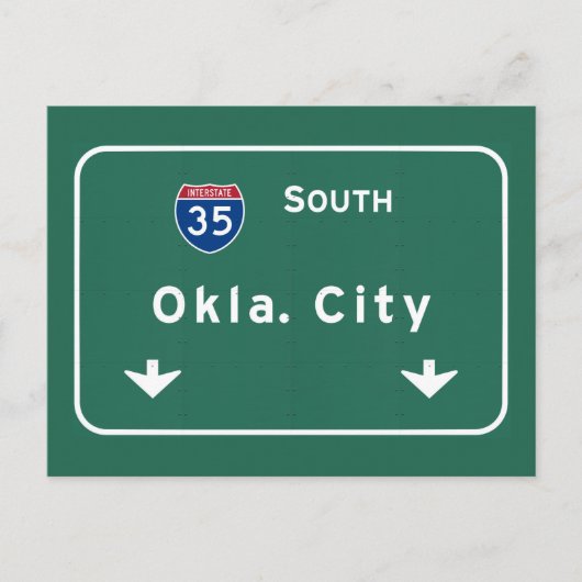 Oklahoma City ok Autobahn Autobahn : Postkarte (Vorderseite)