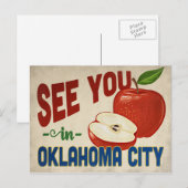 Oklahoma City Oklahoma Apple - Vintage Travel Postkarte (Vorne/Hinten)
