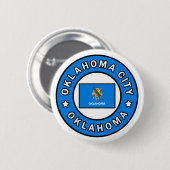 Oklahoma City Oklahoma Button (Vorne & Hinten)