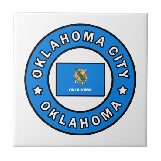 Oklahoma City Oklahoma Fliese (Vorderseite)