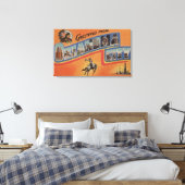 Oklahoma City, Oklahoma - Große Briefmarkenszenen Leinwanddruck (Insitu (Schlafzimmer))