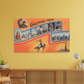 Oklahoma City, Oklahoma - Große Briefmarkenszenen Leinwanddruck (Insitu (Wohnzimmer))