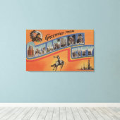 Oklahoma City, Oklahoma - Große Briefmarkenszenen Leinwanddruck (Insitu (Holzboden))