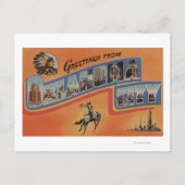 Oklahoma City, Oklahoma - Große Briefmarkenszenen Postkarte (Vorderseite)