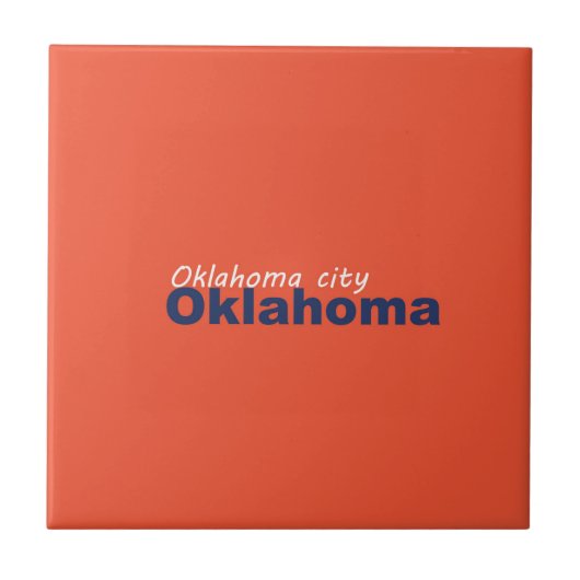 Oklahoma City, Oklahoma Keramik Tile Fliese (Vorderseite)
