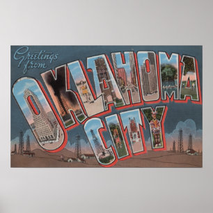 Oklahoma City, Oklahoma (Ölfelder) Poster