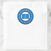 Oklahoma City Oklahoma Ovaler Aufkleber (Tasche)